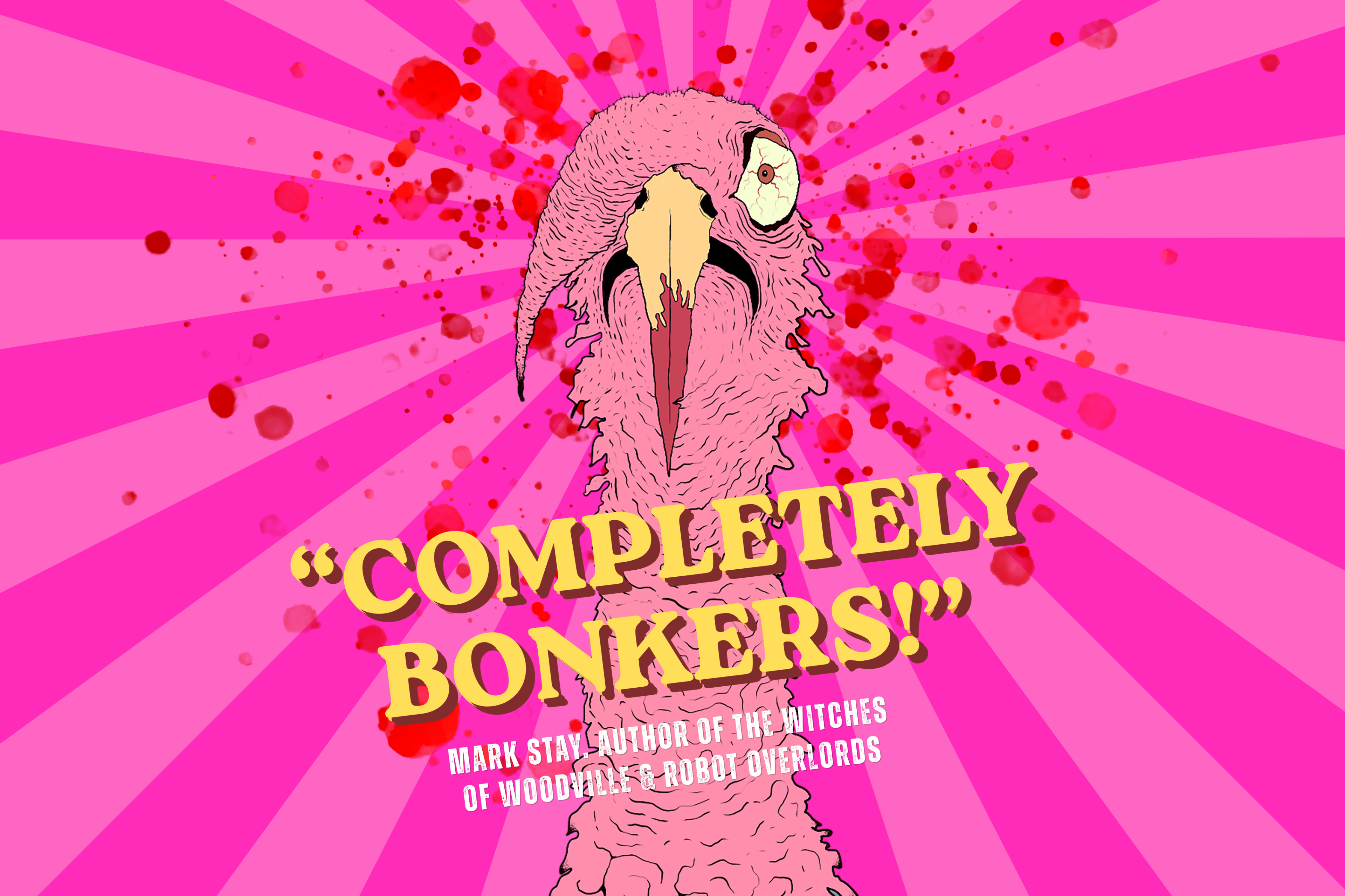 A book cover with a funny angry wild turkey